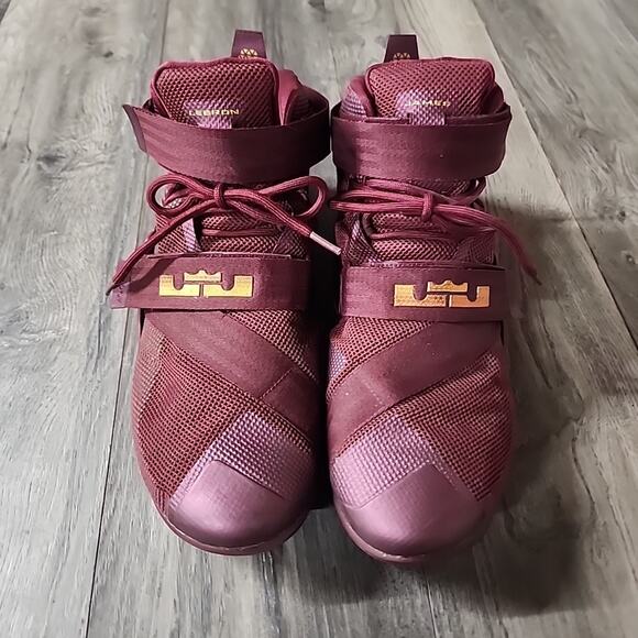 Nike Lebron 9 Soldier Basketball Shoes Men's Size 15 Maroon - 749490-670 - Picture 6 of 9